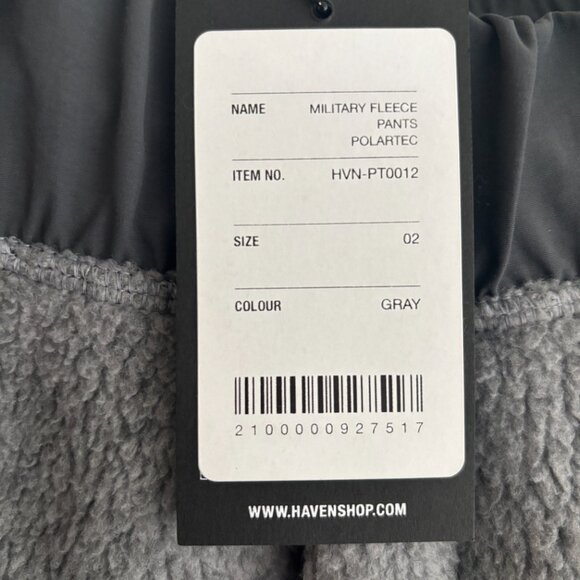 $500 BNWT Haven Polartec Grey Officers Fleece Pants Size 2 31-33 - Picture 7 of 11